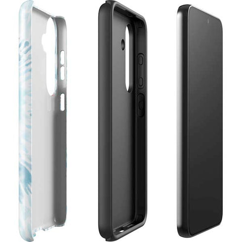 Blue and White Tie Dye Galaxy S25 Impact Case