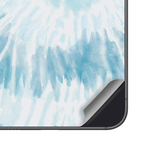 Blue and White Tie Dye Galaxy S25 Plus Skin