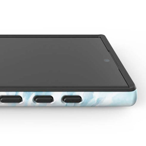 Blue and White Tie Dye Galaxy S25 Ultra Impact Case