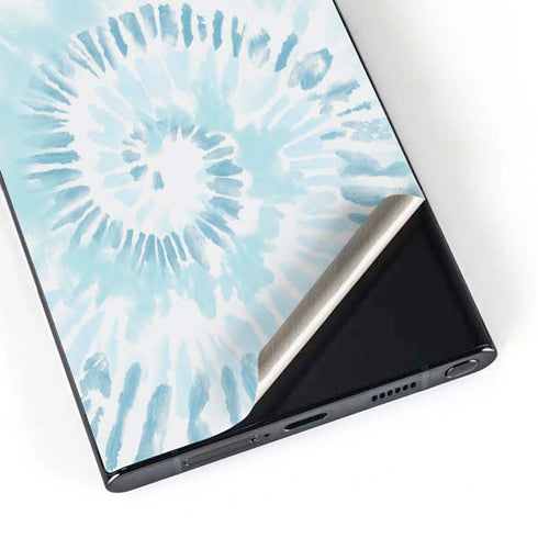 Blue and White Tie Dye Galaxy S24 Ultra Skin