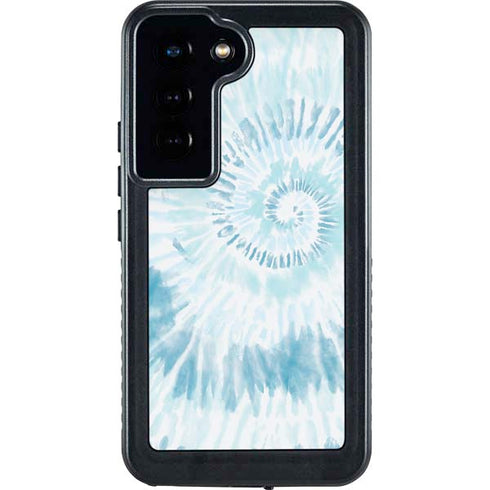 Blue and White Tie Dye Galaxy S24 Waterproof Case