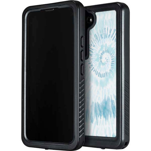 Blue and White Tie Dye Galaxy S24 Waterproof Case