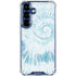 Blue and White Tie Dye Galaxy S25 Clear Case