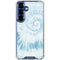 Blue and White Tie Dye Galaxy S25 Plus Clear Case