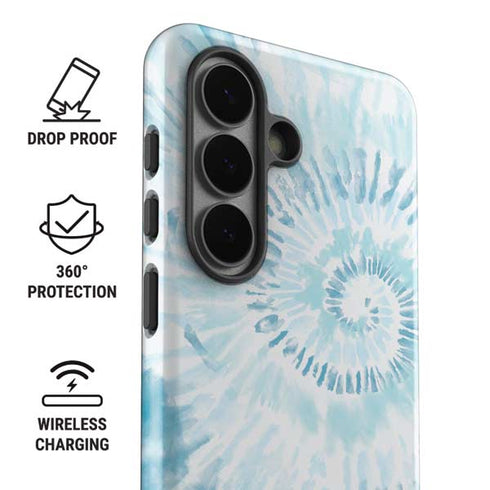Blue and White Tie Dye Galaxy S26 Impact Case