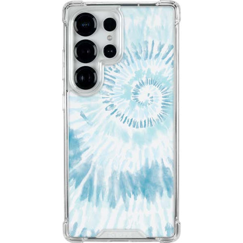 Blue and White Tie Dye Galaxy S26 Ultra Clear Case