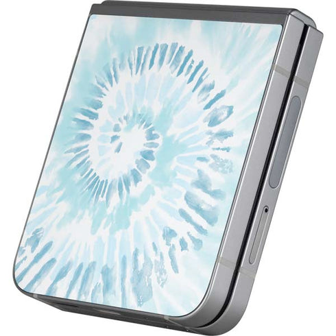 Blue and White Tie Dye Galaxy Z Flip6 Skin
