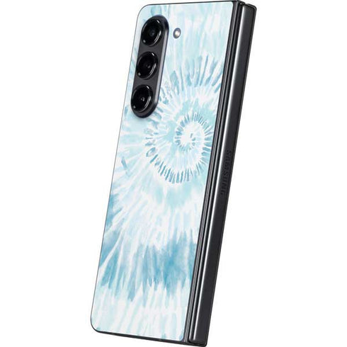 Blue and White Tie Dye Galaxy Z Fold5 5G Skin