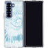 Blue and White Tie Dye Galaxy Z Fold6 Clear Case
