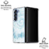 Blue and White Tie Dye Galaxy Z Fold6 Clear Case