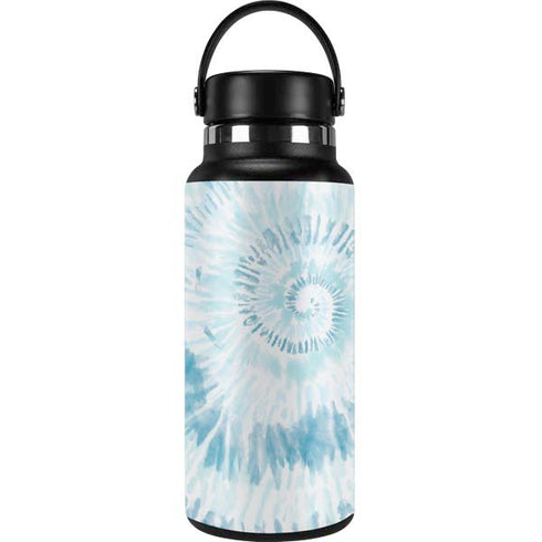 Blue and White Tie Dye Hydro Flask 32oz Wide Mouth Skin