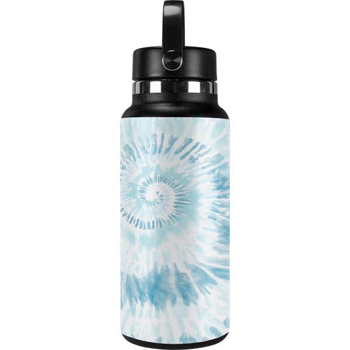 Blue and White Tie Dye Hydro Flask 32oz Wide Mouth Skin