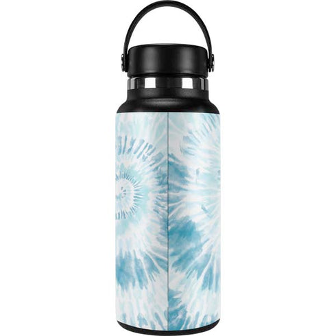 Blue and White Tie Dye Hydro Flask 32oz Wide Mouth Skin