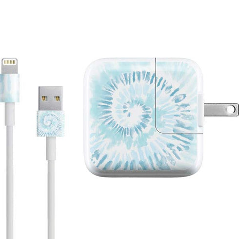 Blue and White Tie Dye iPad Charger (10W USB) Skin