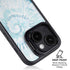 Blue and White Tie Dye iPhone 14 Kickstand Case
