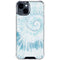 Blue and White Tie Dye iPhone 15 Clear Case