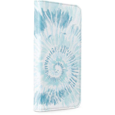 Blue and White Tie Dye iPhone 15 Pro Max Folio Case