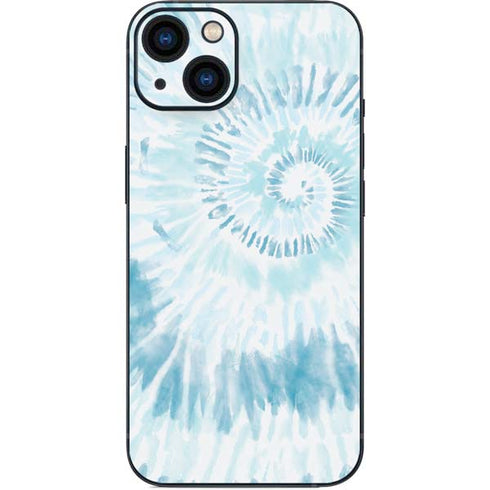 Blue and White Tie Dye iPhone 15 Skin
