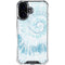 Blue and White Tie Dye iPhone 16 Plus Clear Case