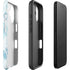 Blue and White Tie Dye iPhone 16 Plus Impact Case