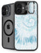 Blue and White Tie Dye iPhone 16 Plus Kickstand Case