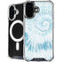 Blue and White Tie Dye iPhone 16 Plus MagSafe Case