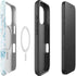 Blue and White Tie Dye iPhone 16 Pro Magsafe Impact Case