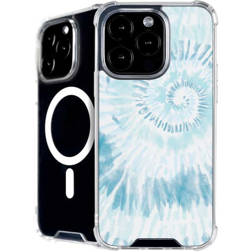 Blue and White Tie Dye iPhone 16 Pro Max MagSafe Case