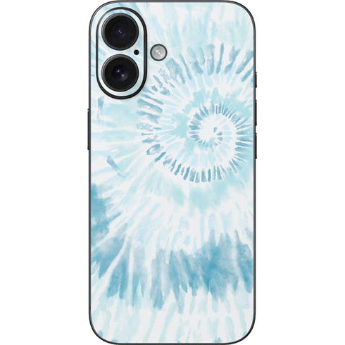 Blue and White Tie Dye iPhone 16 Skin