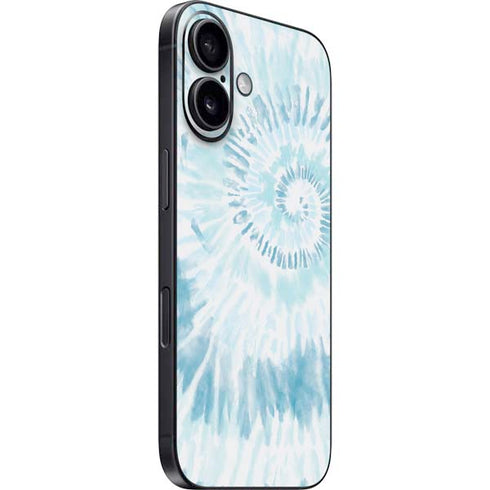 Blue and White Tie Dye iPhone 16 Skin
