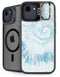 Blue and White Tie Dye iPhone 16e Kickstand Case