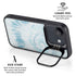 Blue and White Tie Dye iPhone 16e Kickstand Case