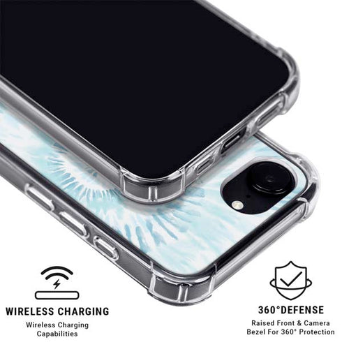Blue and White Tie Dye iPhone 16e MagSafe Case
