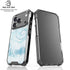 Blue and White Tie Dye iPhone 18 Pro Clear Case