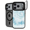 Blue and White Tie Dye iPhone 18 Pro Kickstand Case