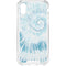 Blue and White Tie Dye iPhone XS Clear Case
