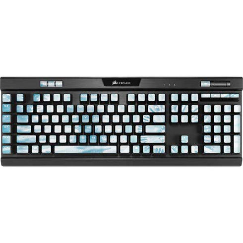 Blue and White Tie Dye K95 RGB PLATINUM Mechanical Gaming Keyboard Skin
