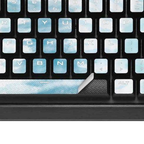 Blue and White Tie Dye K95 RGB PLATINUM Mechanical Gaming Keyboard Skin