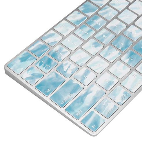 Blue and White Tie Dye Magic Keyboard Skin