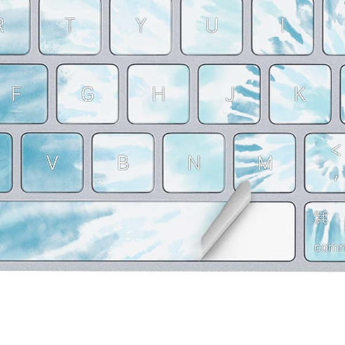 Blue and White Tie Dye Magic Keyboard Skin