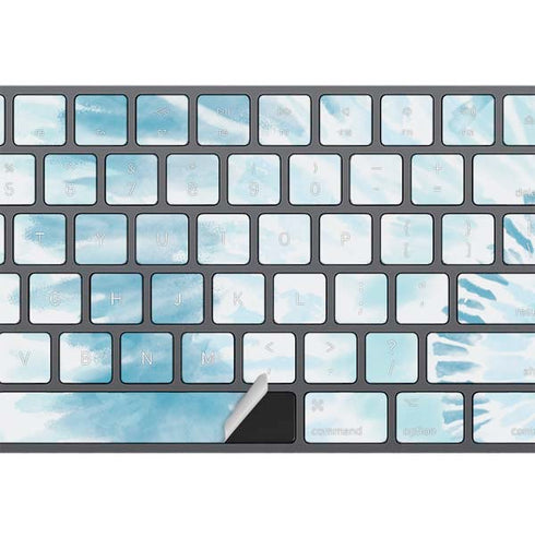 Blue and White Tie Dye Magic Keyboard with Numeric Keypad Skin