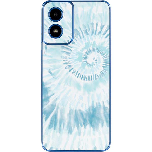 Blue and White Tie Dye Moto G Play 4G (2024) Skin