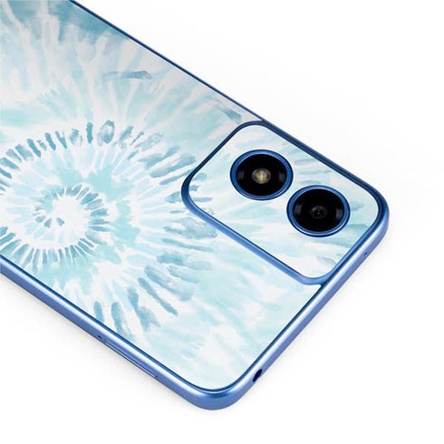 Blue and White Tie Dye Moto G Play 4G (2024) Skin