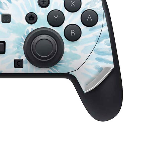 Blue and White Tie Dye Nintendo Switch 2 (2025) Pro Controller Skin