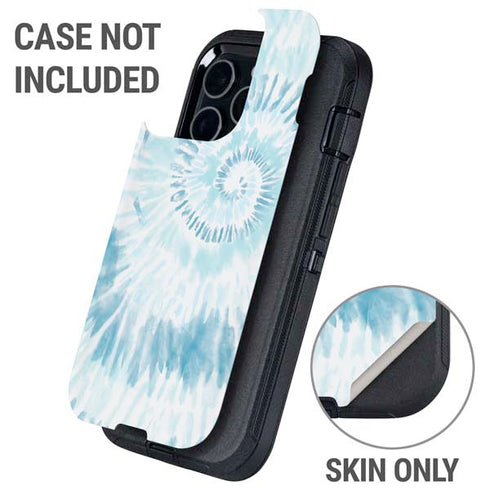 Blue and White Tie Dye Otterbox Defender iPhone Skin