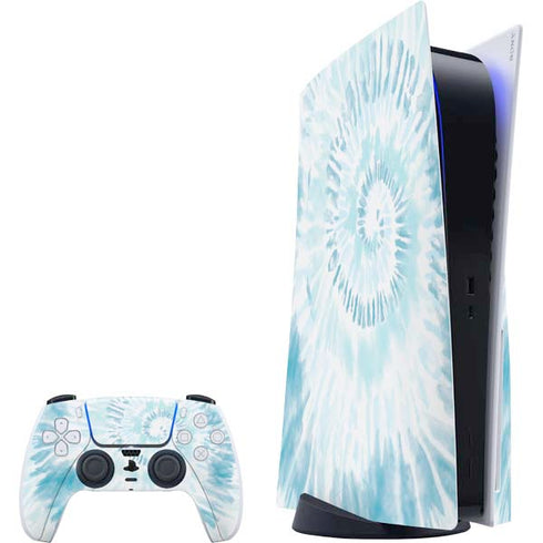 Blue and White Tie Dye PlayStation PS5 Skins