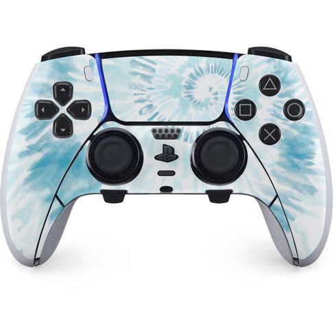 Blue and White Tie Dye PS5 DualSense Edge Pro Controller Skin
