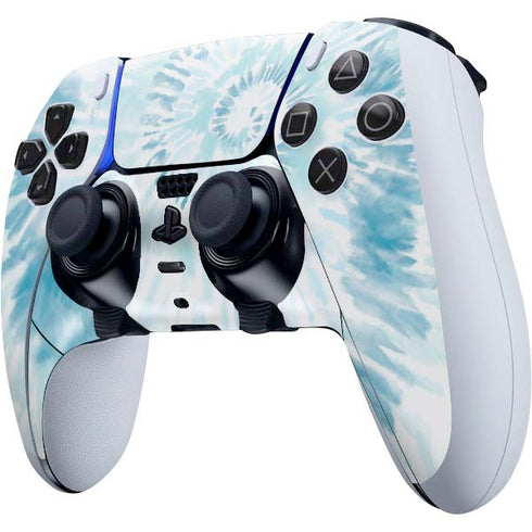 Blue and White Tie Dye PS5 DualSense Edge Pro Controller Skin
