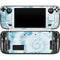Blue and White Tie Dye Steam Deck Handheld Gaming Computer OLED Skin
