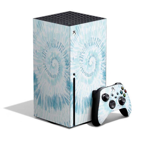 Blue and White Tie Dye Xbox Series X Bundle Skin